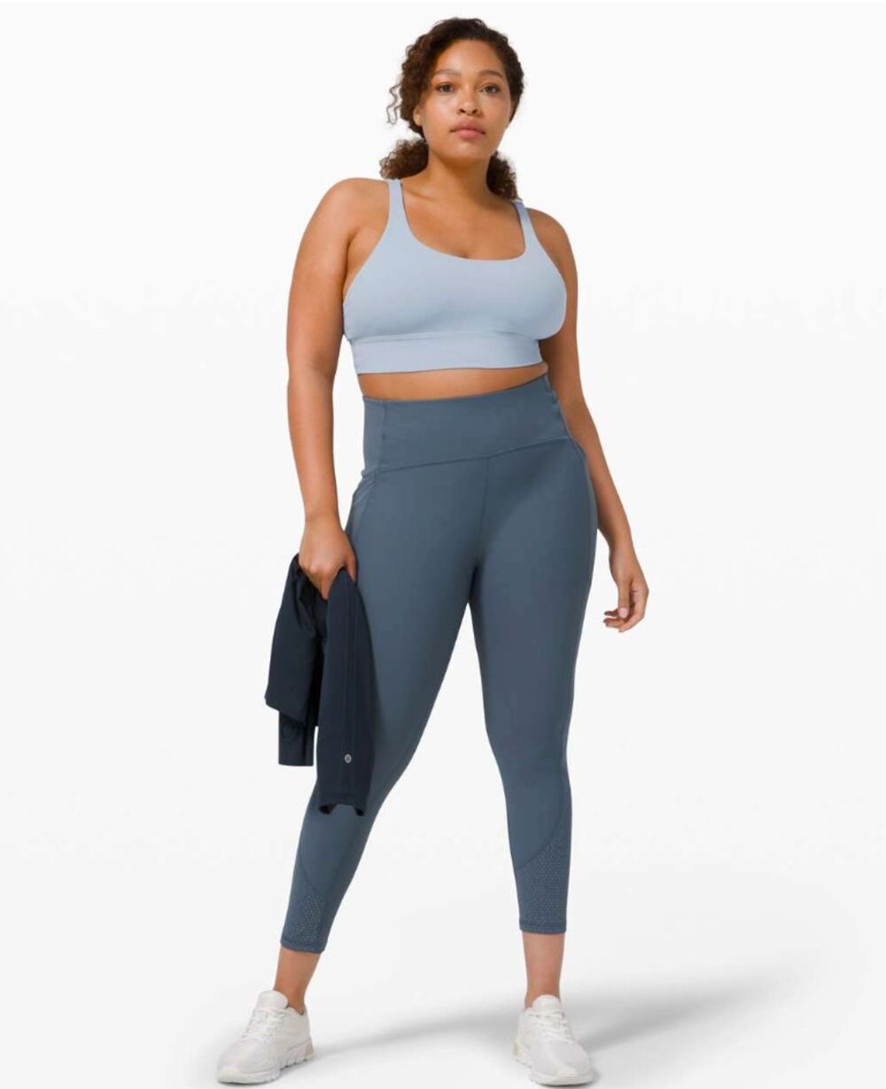 Lululemon Energy Longline Bra Chambray Medium (Size 8) EUC